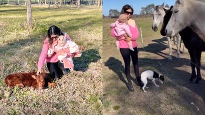 El fin de semana de Sarah Burlando, la hija de Barby Franco, rodeada de animales