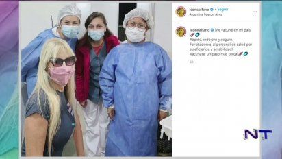 Graciela Alfano fue vacunada contra el Covid-19