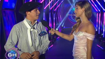 Julieta Poggio recibió a los participantes de 'Gran Hermano' y un intruso acaparó miradas