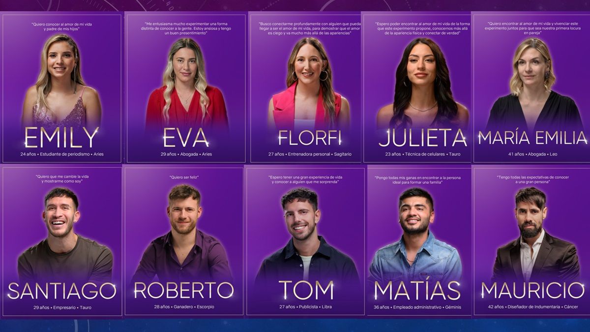 Algunos de los participantes de Love is Blind Argentina de Netlfix Algunos de los participantes de Love is Blind Argentina de Netlfix
