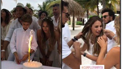 Los videos del cumpleaños de Pampita en Cancún: con Pico Mónaco están reconciliados