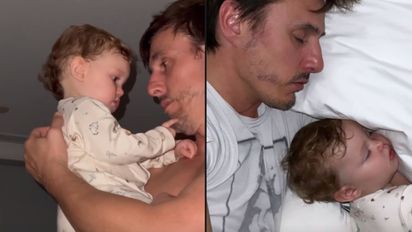 ¡Para morir de ternura! Ana García Moritán no quiere despegarse de su padre