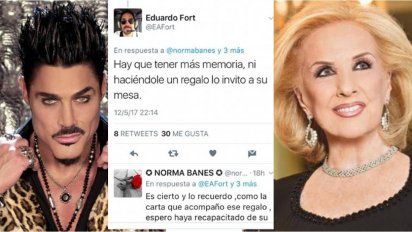 El hermano de Fort, furioso con Mirtha por la presencia de Gustavo Martínez en su mesa