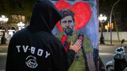 Hasta siempre, comandante, Messi recibe el adiós de un artista urbano
