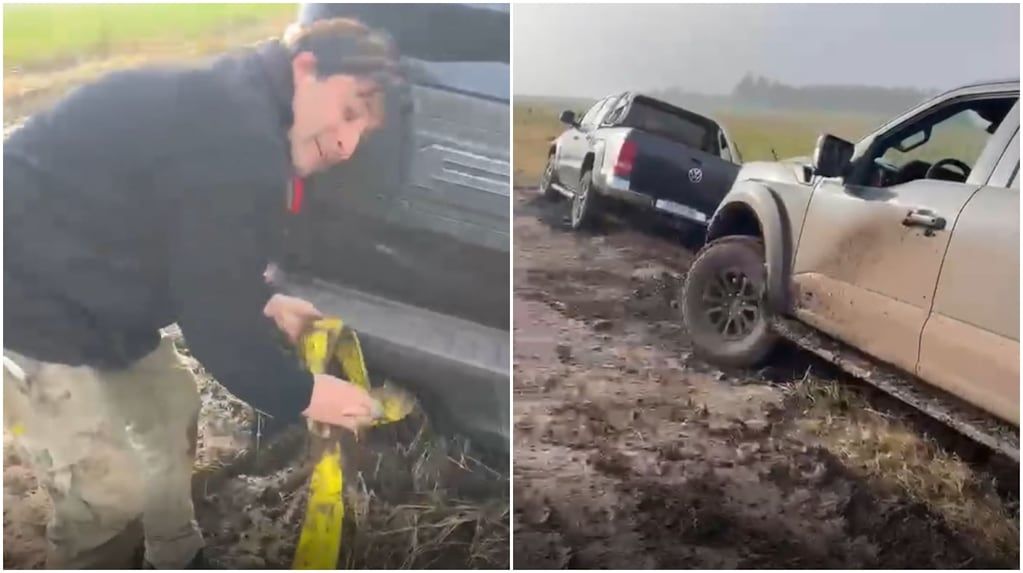 El Dibu Martínez, atascado en el barro: el sorpresivo rescate vecinal y su conmovedor gesto de gratitud