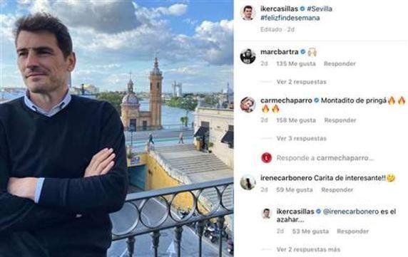 ¡Amigos! Iker Casillas recibe un guiño de la hermana de Sara Carbonero