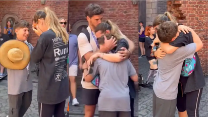 La emoción de Jimena Barón al ser sorprendida por Momo en medio de su viaje a Orlando