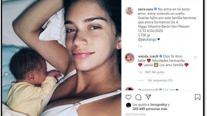 Zaira Nara presentó a su bebé Viggo Silvestre