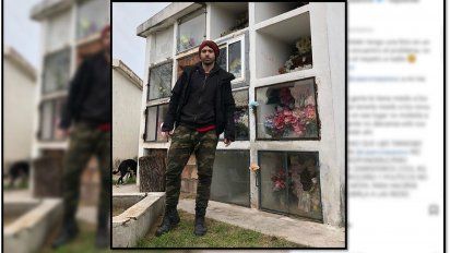 Nazareno Casero se sacó una foto en un cementerio y puteó a sus críticos: 