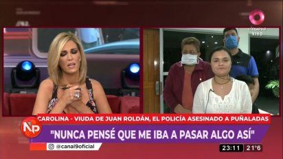 Viviana Canosa se quebró al hablar con la esposa del policía asesinado