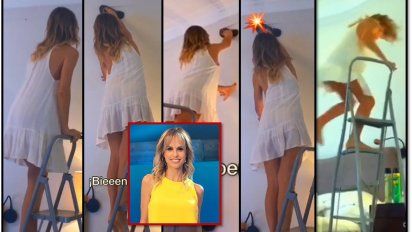 Video imperdible: Mariana Fabbiani luchando contra su fobia a las arañas, se cayó de una escalera