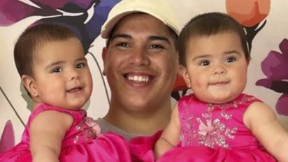 El video del emocionante reencuentro de Thiago Medina y sus gemelas