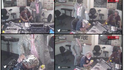 Preocupados por la realidad del país, Lanata y Longobardi juegan al carnaval y se tiran con espuma