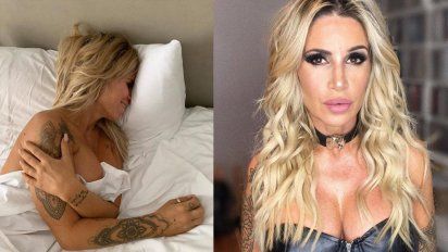 Flor Peña y su osado look azul para la gala de Gente