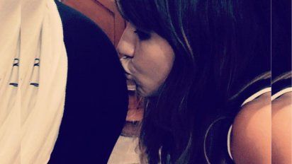 La bienvenida de Gianinna Maradona a su sobrina Roma: 