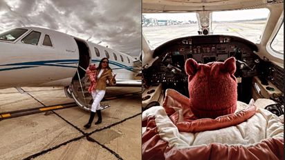 La tierna foto de Sarah Burlando, hija de Barby Franco, en la cabina de un avión privado