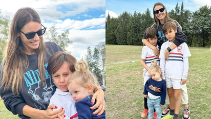 Las tiernas fotos de Ana García Moritán alentando a sus hermanos en la cancha