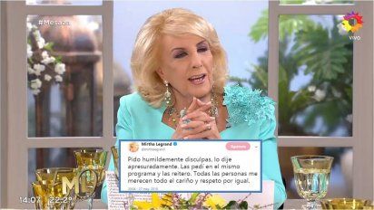 Mirtha pidió disculpas en las redes por su comentario homofóbico contra Manuel Belgrano
