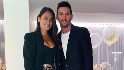 El súper look de Lionel Messi y Antonela Roccuzzo en el casamiento de Jordi Alba