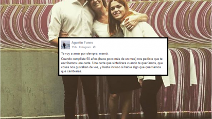 Emotiva carta del hijo de Débora Pérez Volpin: 