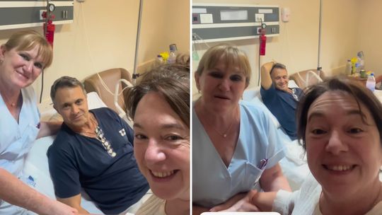 El emocionante encuentro de Sergio Lapegüe y Bochi con la enfermera que lo salvó del COVID
