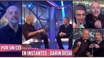 Así arrancó el nuevo programa del Pelado López con Darín como invitado: ¿Cuánto midió?