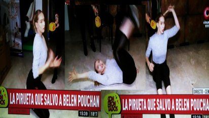 Belén Pouchán mostró en vivo la pirueta de contorsionista que hizo para escapar de un robo