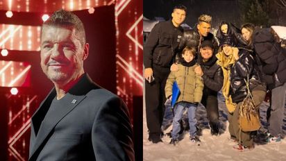 Marcelo Tinelli se fue a esquiar con todos sus hijos
