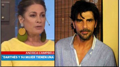 Andrea Campbell confesó que era amiga de Darthés y su esposa, y en una navidad el actor le tocó la cola 