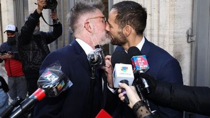 Luis Novaresio y su esposo Braulio Bauab, juntos en TV