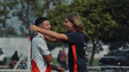 La foto viral de Benjamín Agüero, Valentino López y Bastián Demichelis juntos