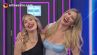 Laurita Fernández se sorprendió con su doble en Bienvenidos a Bordo