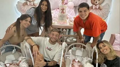 Así fue la especial bienvenida a casa para las hijas de Daniela Celis y Thiago Medina