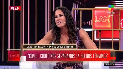 Carolina Baldini ya le respondió a el Cholo Simeone y no se guardó nada