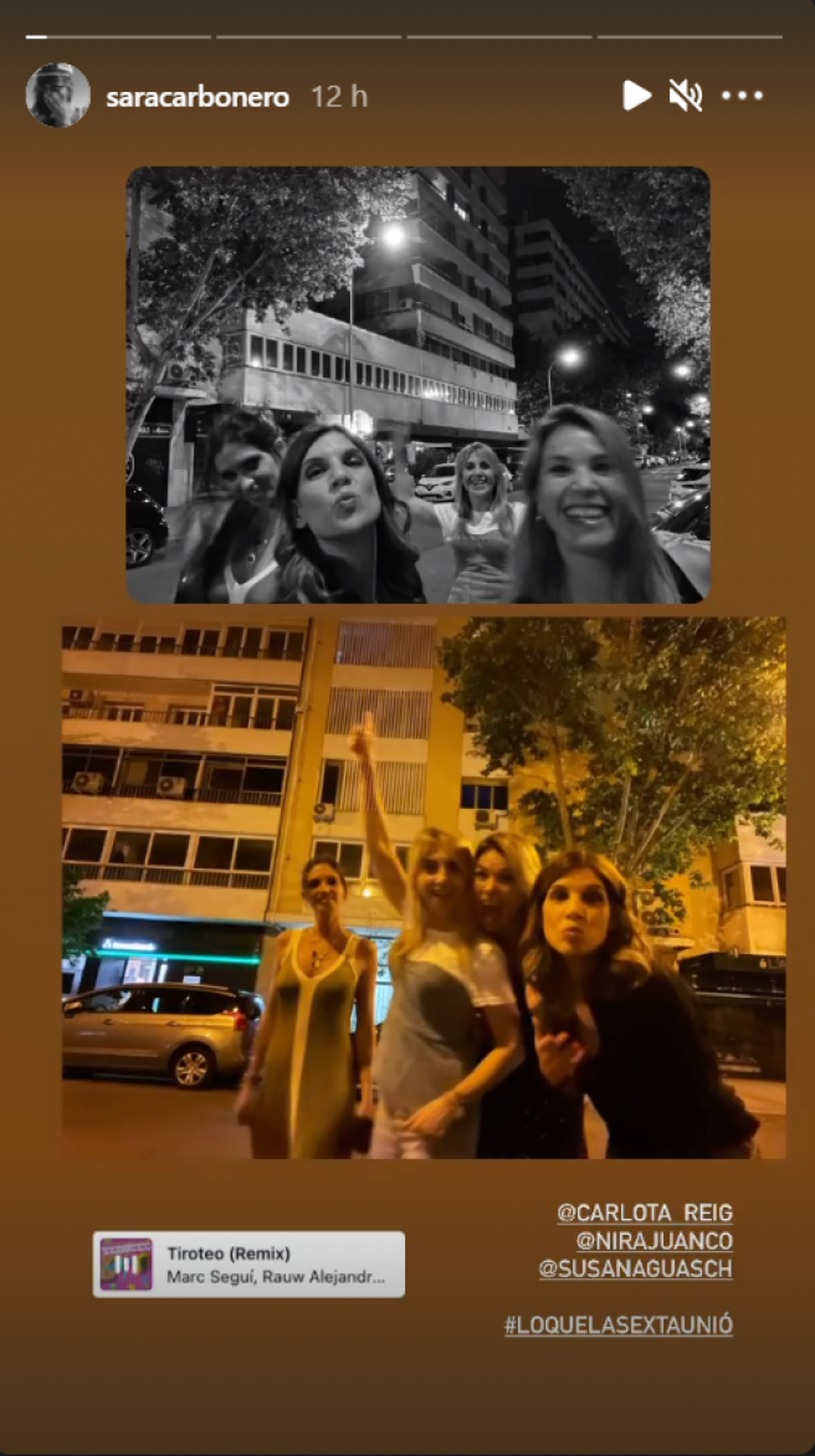 Sara Carbonero se reúne con sus ex compañeras de trabajo para disfrutar de una noche en Madrid
