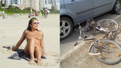 Otra que choca y huye: Sofia Clerici, en medio del escándalo Scioli, atropelló a un ciclista