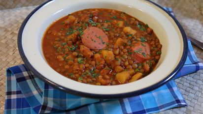 Receta para un exquisito guiso de lentejas en simples pasos