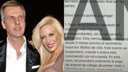 Luciana Salazar ocultaría a sus novios para no perder la pensión de Redrado