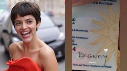 Calu Rivero feliz porque en su DNI ahora figura como Dignity