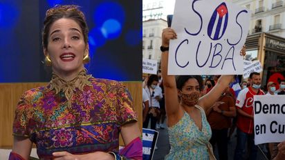 Juana Viale apoyó a los manifestantes en Cuba