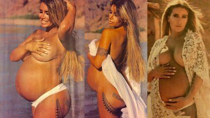 Flor Peña desnuda, a días de ser mamá: 