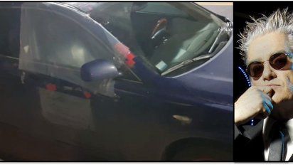 ¿Pettinato en la ruina?: las fotos de su auto abandonado y con un vidrio roto tapado con plástico