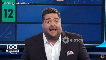 Darío Barassi sorprendido por un participante de 100 Argentinos Dicen