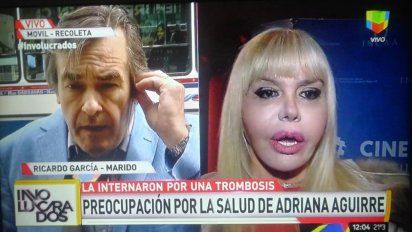 Internaron de urgencia a Adriana Aguirre por una trombosis
