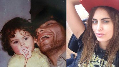 Vintage y emoción: la foto de Silvina Luna, a los dos años, con su papá