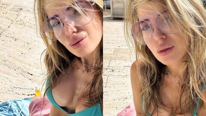 jesica cirio metio microbikini y unos anteojos super sexys para calentar mas el verano