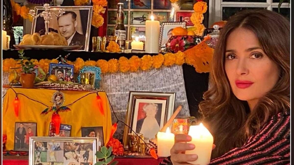 ¡Muy mexicana! Salma Hayek conmemoró El Día de Muertos
