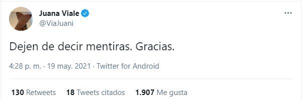 Juana Viale aseguró que no se casa