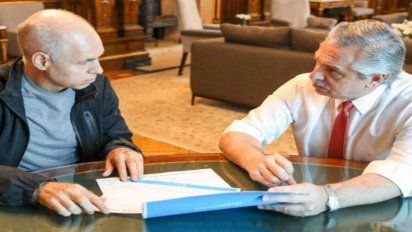 Alberto Fernández se reunión con Rodríguez Larreta en Olivos