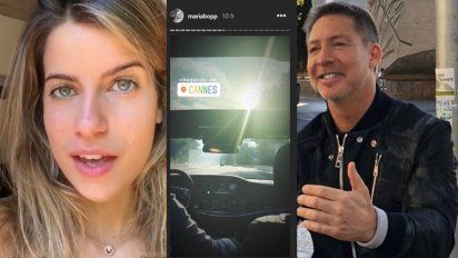 Adrián Suar en Cannes y María Bopp, la actriz brasileña con quien le adjudican un romance, también